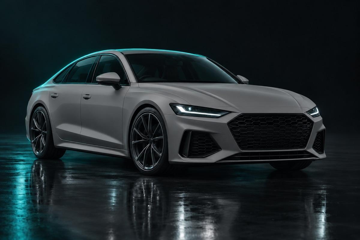 Nardo Grey colour film on a sports sedan