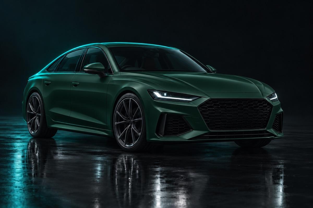 Racing Green colour film on a sports sedan